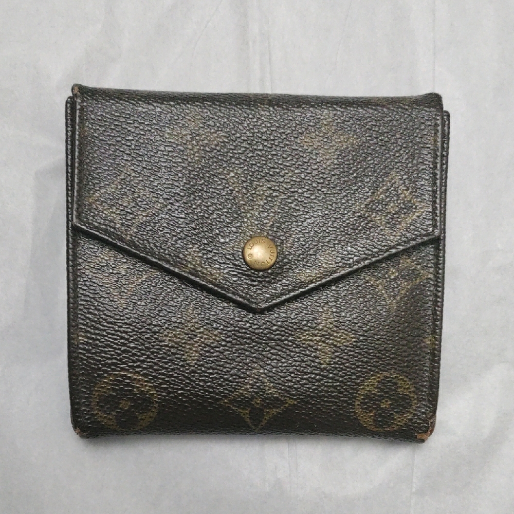 Louis Vuitton Monogram Envelope Wallet - Dark Brown with Gold Hardware